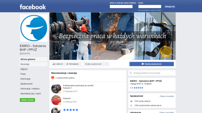 Our Facebook profile is starting