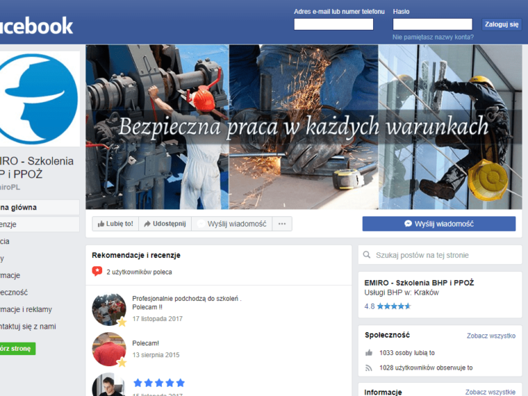 Our Facebook profile is starting