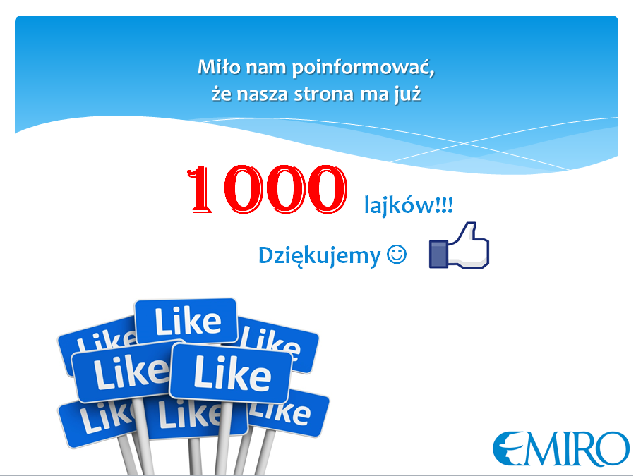 1000 polubień na facebooku
